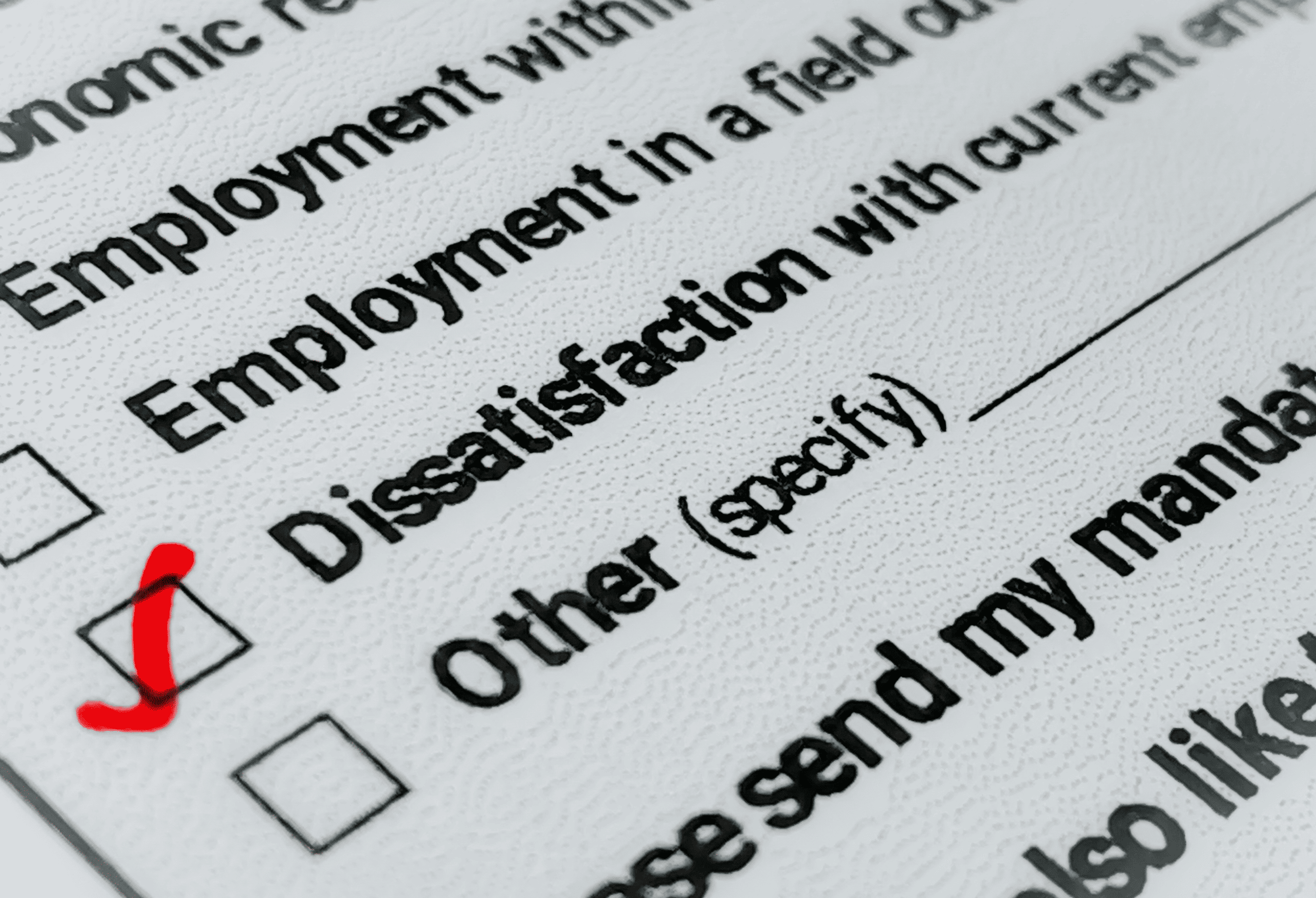 Job Dissatisfaction Form